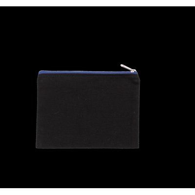 Estuche de algodón canvas mediano Black / Royal Blue