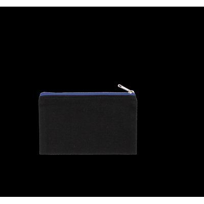 Estuche canvas modelo pequeño Black / Royal Blue