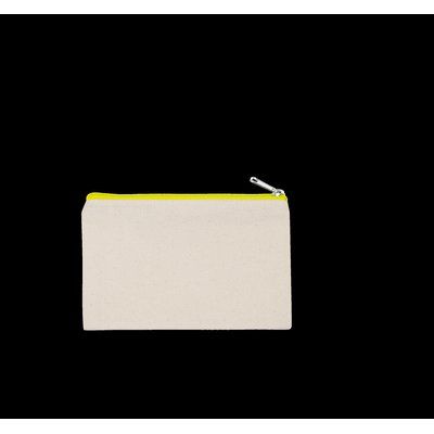 Estuche canvas modelo pequeño Natural / Fluorescent Yellow