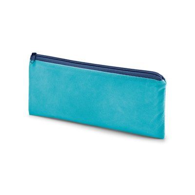 Estuche con cremallera de non-woven Azul Claro