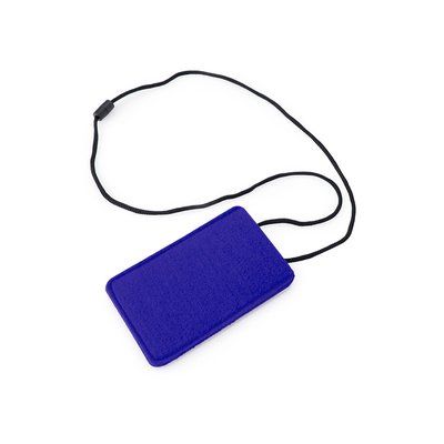 Estuche de Fieltro con Lanyard Ajustable Azul