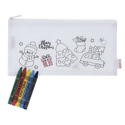 Estuche navideño para colorear