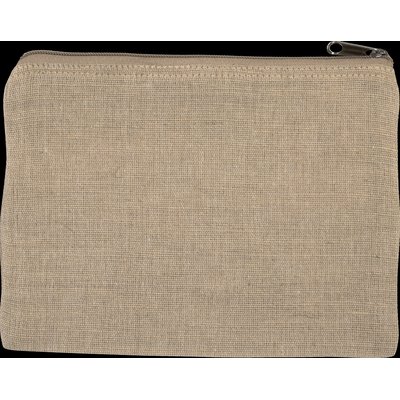 Estuche de yute y algodón Beige