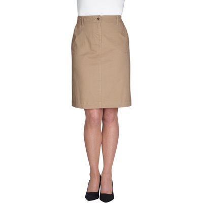 Falda chino bolsillos Beige 8 UK