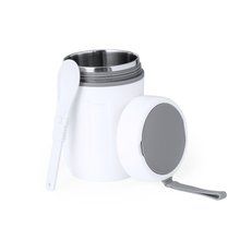 Fiambrera Inox/PP Tapa Estanca a Rosca 500ml Blanco