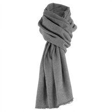 Foulard Acrílico Suave con Fleco Corto Gris