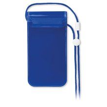 Funda táctil impermeable para móvil con cordón Azul Transparente