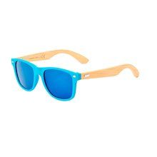 Gafas de sol bambú UV400 lentes espejo Azc