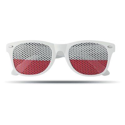 Gafas personalizadas con bandera en las lentes Blanco