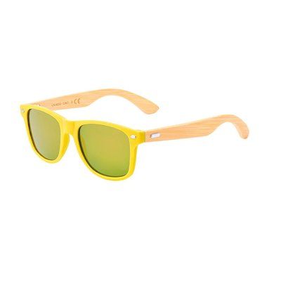 Gafas de sol bambú UV400 lentes espejo Ama