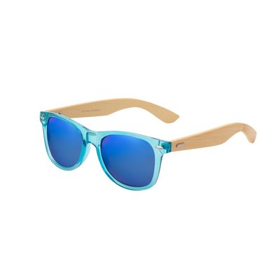 Gafas de Sol Bambú UV400 Lentes Espejo Colores Eco Azul