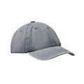 Gorra 6 paneles algodón lavado Gris