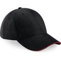 Gorra de 6 paneles Black / Classic Red