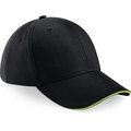 Gorra de 6 paneles Black / Lime Green