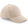 Gorra de algodón 6 paneles Beige