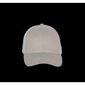 Gorra de algodón con 6 paneles y cierre ajustable Light Grey