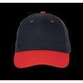 Gorra de algodón con 6 paneles y cierre ajustable Navy / Red