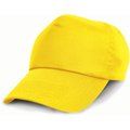 Gorra de algodón con cierre de velcro y ojales Yellow