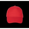 Gorra de algodón grueso con 5 paneles Rojo