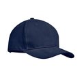 Gorra algodón grueso de 6 paneles con cierre de hebilla metal Azul