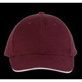 Gorra algodón grueso Burgundy / White