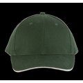 Gorra algodón grueso Forest Green / Beige