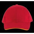 Gorra algodón grueso Red / Yellow