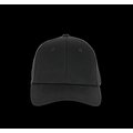 Gorra de algodón reciclado 6 paneles Negro