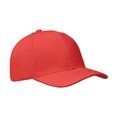 Gorra de béisbol de algodón cepillado Rojo