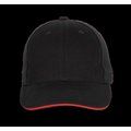 Gorra béisbol con velcro Black / Red