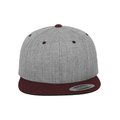 Gorra bicolor snapback HEATHER GREY / MAROON