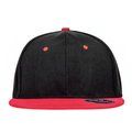 Gorra bicolor con visera plana Black / Red