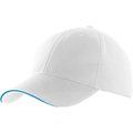 Gorra deportiva con cierre ajustable White / Aqua Blue