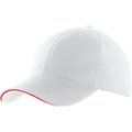 Gorra deportiva con cierre ajustable White / Red