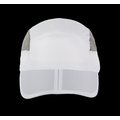 Gorra plegable de microfibra con velcro Gris / Blanco