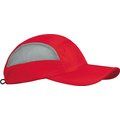 Gorra plegable de microfibra con velcro Red / Grey