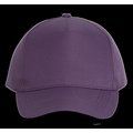 Gorra de poliéster 5 paneles cierre velcro Purple