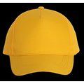 Gorra de poliéster 5 paneles cierre velcro Yellow