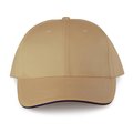 Gorra sandwich 6 paneles Beige