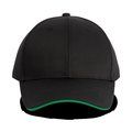 Gorra sandwich 6 paneles Black / Kelly Green