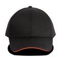 Gorra sandwich 6 paneles Black / Orange