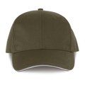 Gorra sandwich 6 paneles Khaki / Light Grey