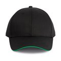 Gorra sandwich 6 paneles Negro