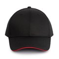 Gorra sandwich 6 paneles Negro