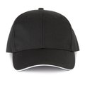 Gorra sandwich 6 paneles Negro