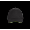 Gorra con sandwich contrastado Black / Lime