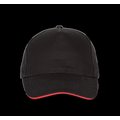 Gorra con sandwich contrastado Black / Red