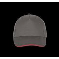 Gorra con sandwich contrastado Slate Grey / Red