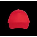 Gorra sarga visera precurvada Rojo