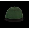 Gorra snapback de algodón Forest Green / Black